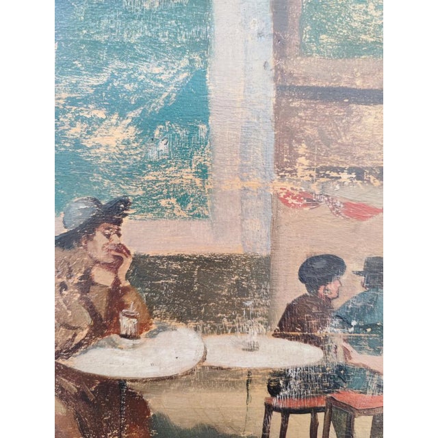 Manuel Luque, Spectacle de danse au café à Séville, Oil on Wood For Sale - Image 4 of 9