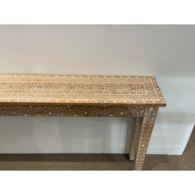 Made Goods Made Goods Co Tamsin Teak & Bone Console For Sale - Image 4 of 9