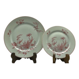 Vintage Limoges Hard Porcelain Plates by Georges Boyer, 1960s, Set of 12 For Sale