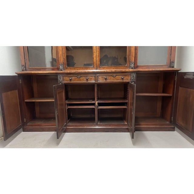 Mahogany Breakfront Display Bookcase, 1840 For Sale - Image 4 of 10