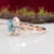 3.4Ct Cambodian Blue Zircon Ring With Natural Diamond Accents: Solid 14k Gold, Size 6.75 For Sale - Image 9 of 9