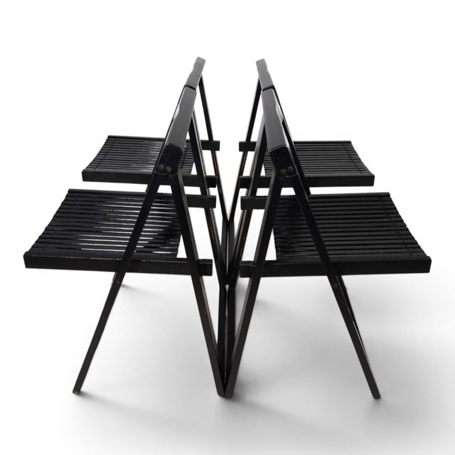 Trieste Folding Chairs by Aldo Jacobi for Bazzani, 1960, Set of 4 For Sale - Image 11 of 17