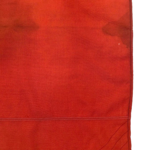 African Vintage Wool Batik Flag of Senegal, Africa For Sale - Image 3 of 4
