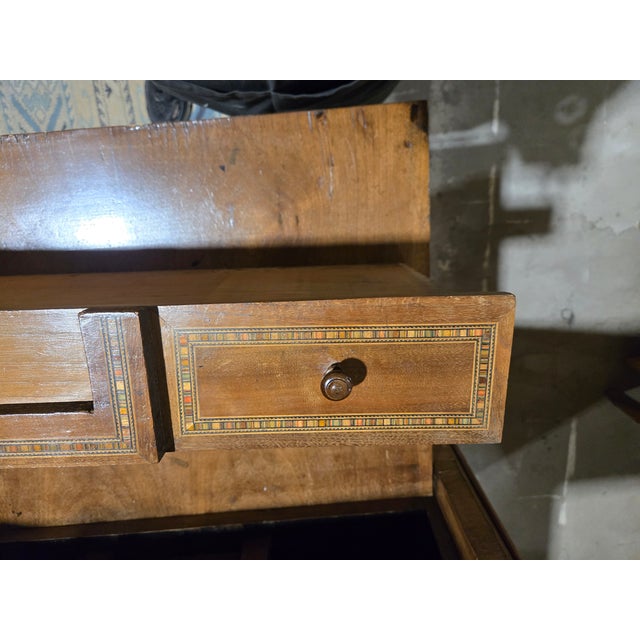 19th Century Biedermeier Walnut Secretary Cabinet With Fitted Interior For Sale - Image 9 of 9