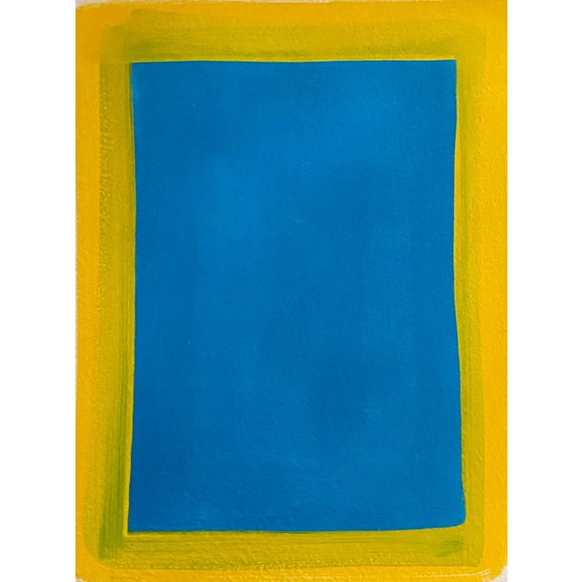 Minimalist Blue Color Field Oil Painting by Satori Gregorakis Chairish