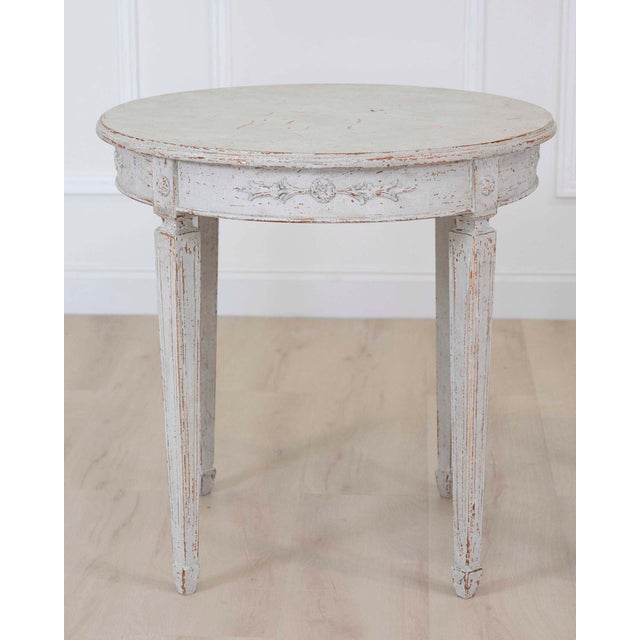 Pair of Swedish 20th Century Carved Round Tables For Sale - Image 10 of 10