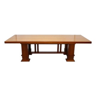 1980s Italian Atelier Int'l Frank Lloyd Wright “Allen” Cherry Conference Table Reprod. For Sale