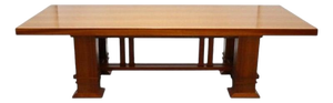 1980s Italian Atelier Int'l Frank Lloyd Wright “Allen” Cherry Conference Table Reprod.