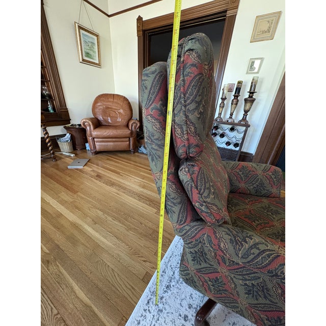 Green Fabric Office Chairs - Pair For Sale - Image 8 of 12