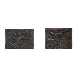 Antique Low Reliefs by Antoine-Louis Barye, Set of 2 For Sale