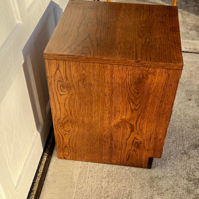 Mid-Century Modern Bernhardt Midcentury Two-Drawer Campaign Chest/Nighstand, Circa 1970s For Sale - Image 3 of 7