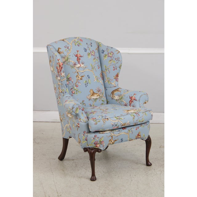 Age: Approx: 40 Years Old Details: Stunning Exotic Chinoiserie Monkey Print Upholstery Quality Construction Jungle Boogie...