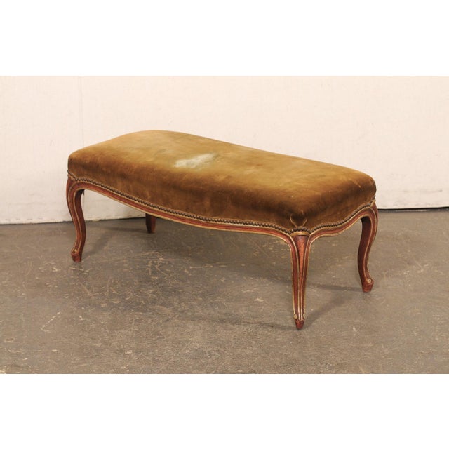 Brown 19th C. French Louis XV Style Window Bench For Sale - Image 8 of 12