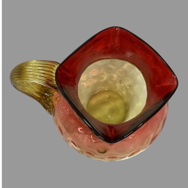 Vintage Amberina 7" Art Glass Pitcher In very good original condition showing some typical age-appropriate wear from...
