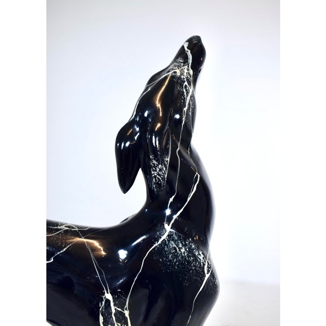Art Deco Style Life Sized "Pat the Dog" Greyhound Figural Statue For Sale - Image 12 of 13