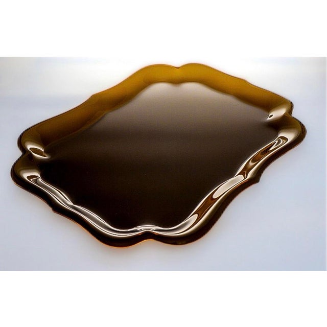1970s 1970s Spisani for Svenskt Tenn Barockbrickan Brown Acrylic Tray For Sale - Image 5 of 10