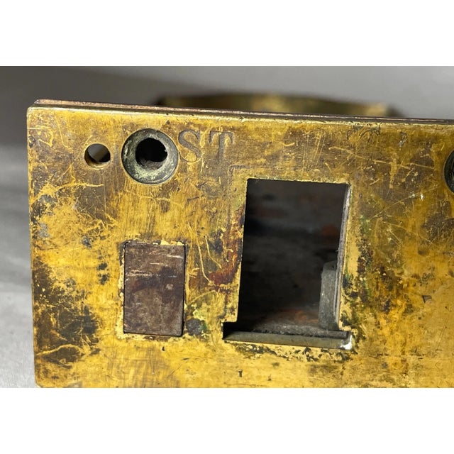 Rare Antique French Gilt Bronze Door Lock Hardware Salvage Ornate Victorian For Sale - Image 11 of 15