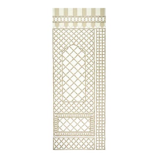 Sample - Schumacher x Marie-Anne Oudejans Bamboo Trellis Panel B in Neutral For Sale