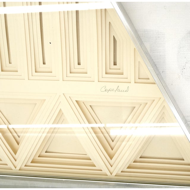 Silver Mid Century Modern Greg Copeland 3D Paper Cutout Wall Art Sculpture Aluminum For Sale - Image 8 of 10