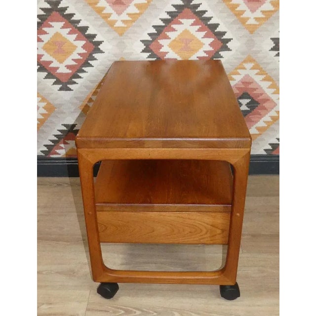 Danish Teak Bar Trolley with Drawer by Peter Brink for BR Møbler Gelsted, Denmark, 1960s For Sale - Image 11 of 12