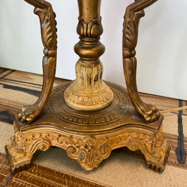 Neoclassical 1960s Neoclassical Metal Lion's Feet Lamps - a Pair For Sale - Image 3 of 11