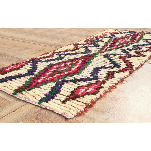 Beige Vintage Azilal Boucherouite Moroccan Rug, 02'11 X 06'04 For Sale - Image 8 of 10
