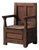 19th Century Folk Armchair with Storage Chest in Wood, France For Sale