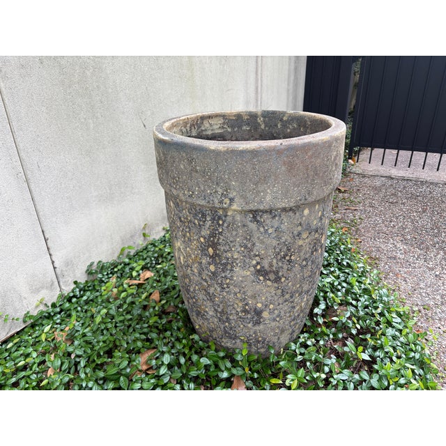 1960s Monumental Pair of Glazed Pottery Garden Urns For Sale In Houston - Image 6 of 15