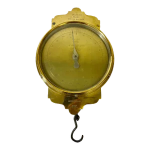 Antique 20 Lb Capacity Brass Salter Spring Balance Scale # 77 T From England - Circa 1918