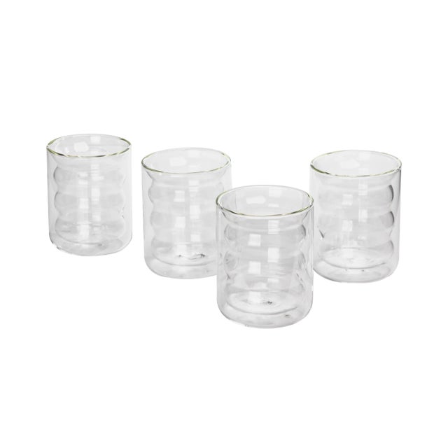 Transitional Waves Clear Water Glass - Set of 4 For Sale - Image 3 of 5