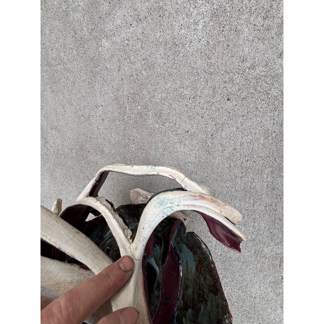 1990s Matthew Burton Ceramic Seashell Sculpture For Sale - Image 10 of 12