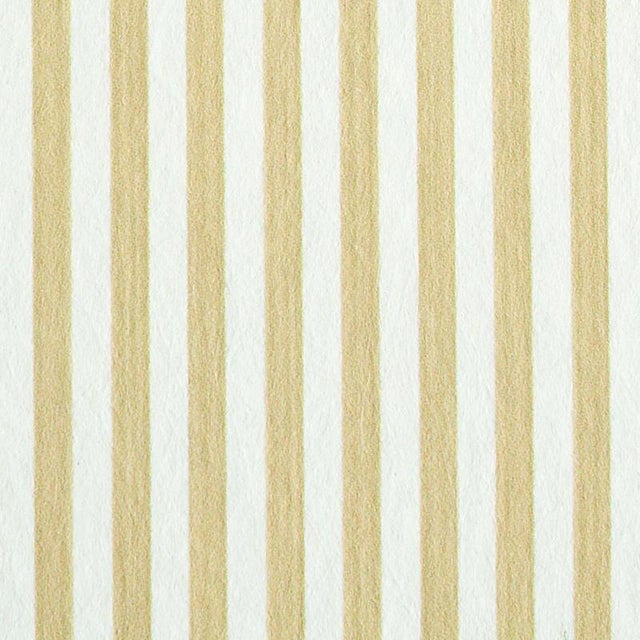 Transitional Schumacher Edwin Stripe Narrow Wallpaper in Sand For Sale - Image 3 of 3