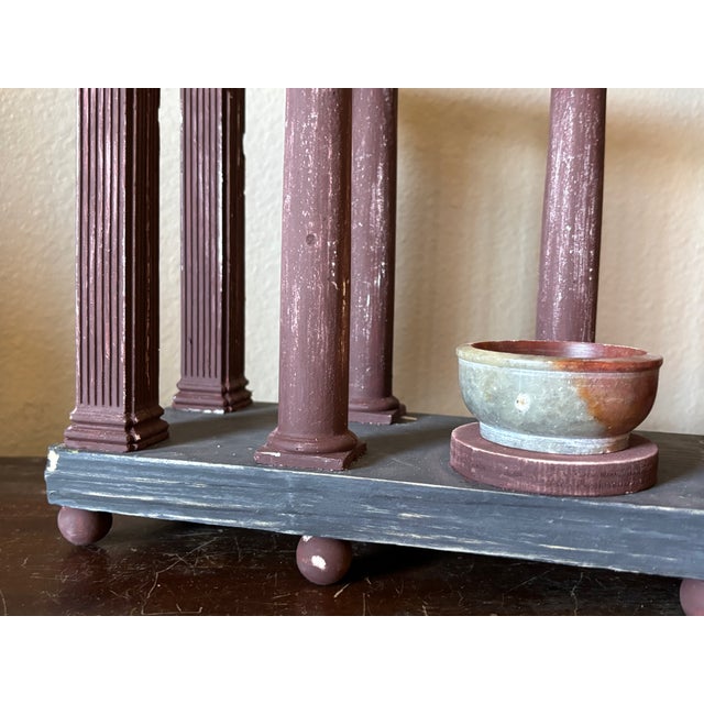Wood Early 20th Century Italian Grand Tour Neoclassical Architectural Model With Agate Burner For Sale - Image 7 of 14