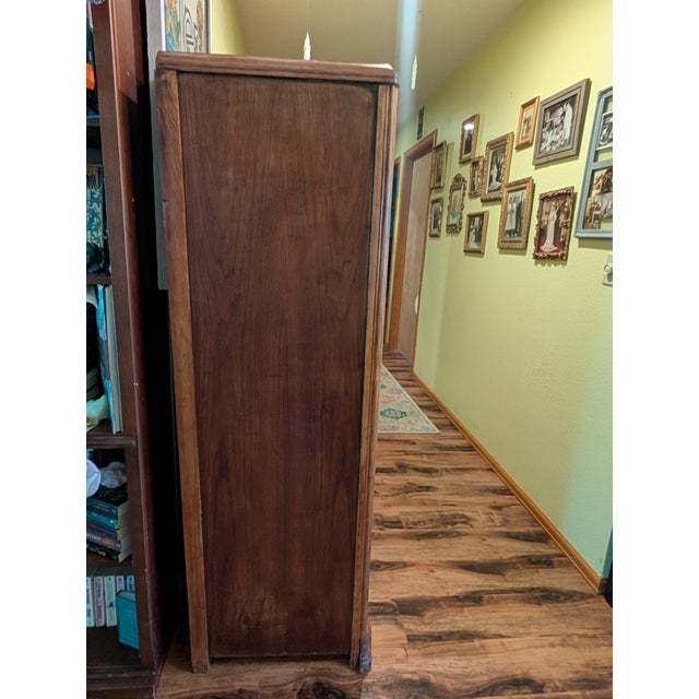 Wood 1930s Art Deco Waterfall Chifferobe For Sale - Image 7 of 8
