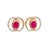 Diamond Ruby Stud Earrings 14 Karat Yellow Gold 2.41 TCW Certified For Sale - Image 16 of 17
