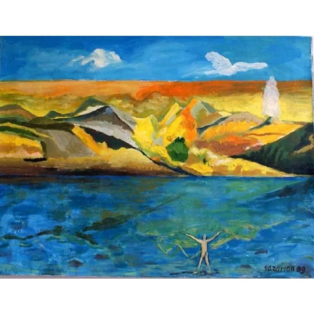 Iszchan Nazarian, Sunny Hills, Acrylic on Canvas, 2009 For Sale - Image 6 of 6