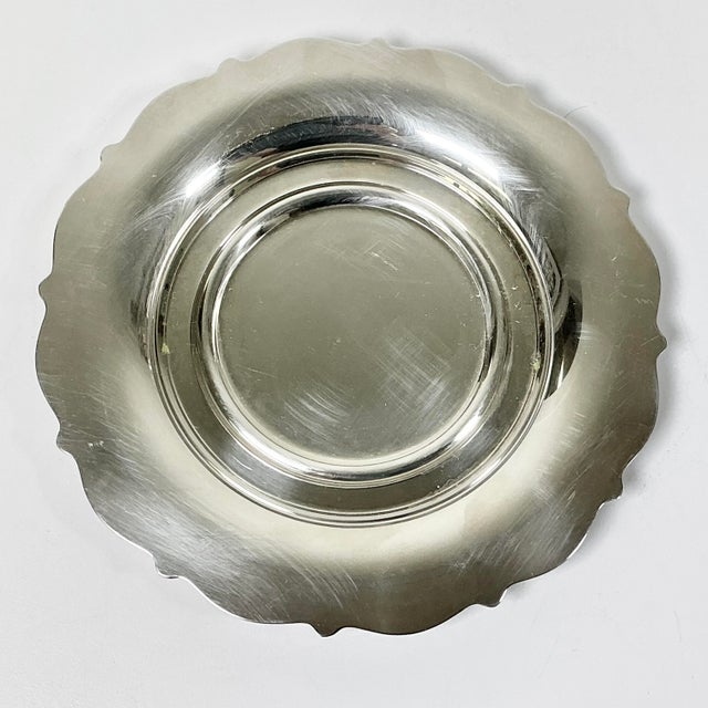Mid-Century Hollywood Regency Boho Chic Silverplate Wine Coaster, by Oneida Silversmith For Sale - Image 6 of 8