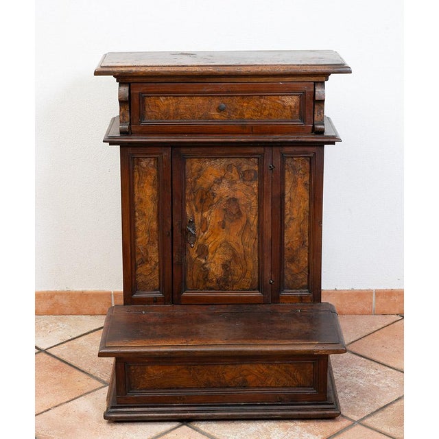 Antique 18th Century Louis XIV Kneeler in Solid Walnut and Burl For Sale - Image 4 of 7