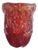 Art Glass Murano Ruby Red Rubino Vase with Bullicante, Aventurina Gold Dust and Applied Morise, Italy, 1950s For Sale