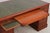 Wood Reprodux English Yew Wood Green Leather Top Desk For Sale - Image 7 of 18
