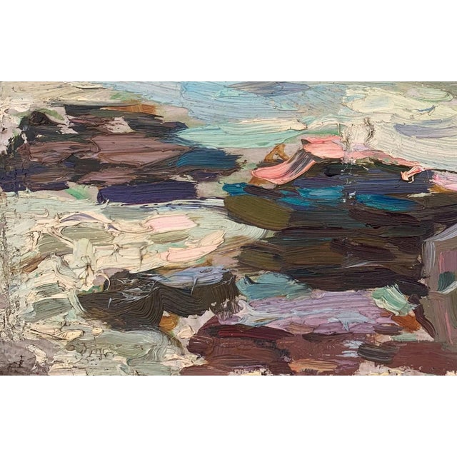 1970s Original Seascape Oil Painting, Ukrainian Artist, 1970s 22-35 For Sale - Image 5 of 6