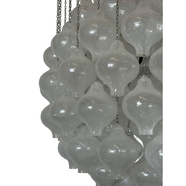 Metal Tulipan Chandelier in Glass and Metal by J.T. Kalmar for Kalmar, Austria, 1970s For Sale - Image 7 of 18