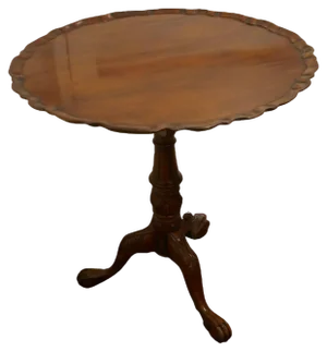 Mahogany Tilt Top Bird Cage Wine Table in Mahogany, 1950