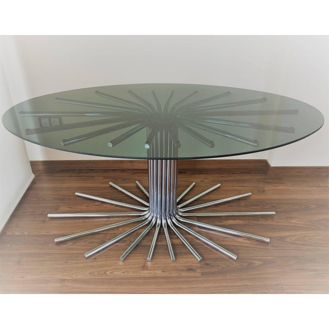 1950s Italian Fume' Glass Top Dining Table in the Manner Gastone Rinaldi For Sale In Miami - Image 6 of 18