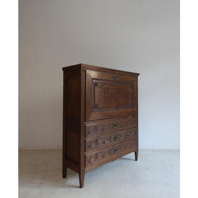 Late 18th Century Louis XVI Oak Secretary For Sale - Image 3 of 18