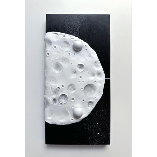 Vera Vizzi, Monochrome Lunar Relief Domino, 2026, Tile Foam-Clay with Enamel on Wood Panel For Sale - Image 11 of 11
