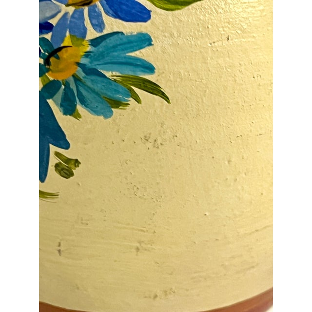 Vintage Colonia Tovar Hand-Painted Floral Clay Pitcher, Venezuelan Folk Art For Sale - Image 13 of 16