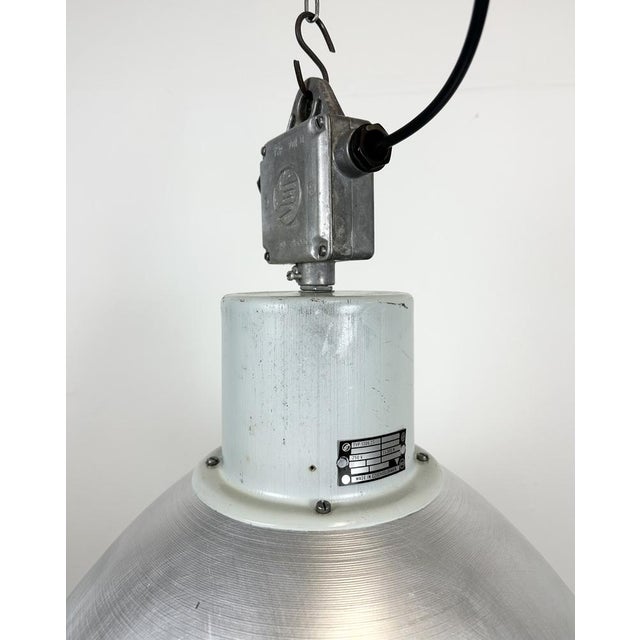Gray Large Industrial Aluminium Pendant Light from Elektrosvit, 1960s For Sale - Image 8 of 18
