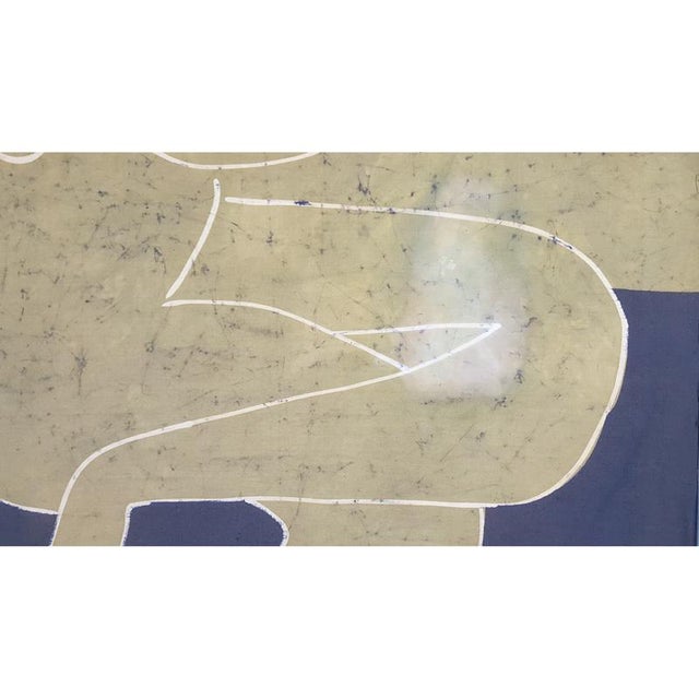 1970s Fabric Printed with Batik Technique by Vava Quazar, 1973 For Sale - Image 5 of 9