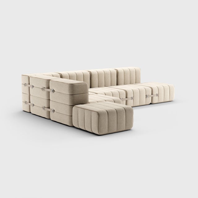 Modular Corner Sofa in Jet Fabric by Ambivalenz, Set of 12 For Sale - Image 4 of 18